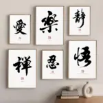 Traditional Chinese Calligraphy Canvas Painting Posters Prints Wall Art Zen Tao Inspirational Picture for Living Room Home Decor