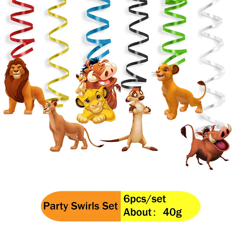 Lion King Cartoon Theme Party Decorate Happy Birthday Cake Fork Background Plate Tablecloth Baby Shower Baptism Packing - Image 4