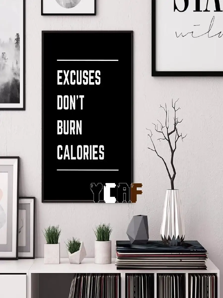 Black Minimalist Motivational Quotes Canvas Poster Inspirational Wall Art for Office Gym and Home Decor - Image 2