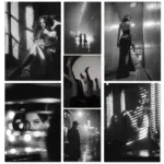 Black And White Temptation Mysterious Silhouette Of Women By The Window Artistic Design Poster Canvas Print Home Wall Decoration