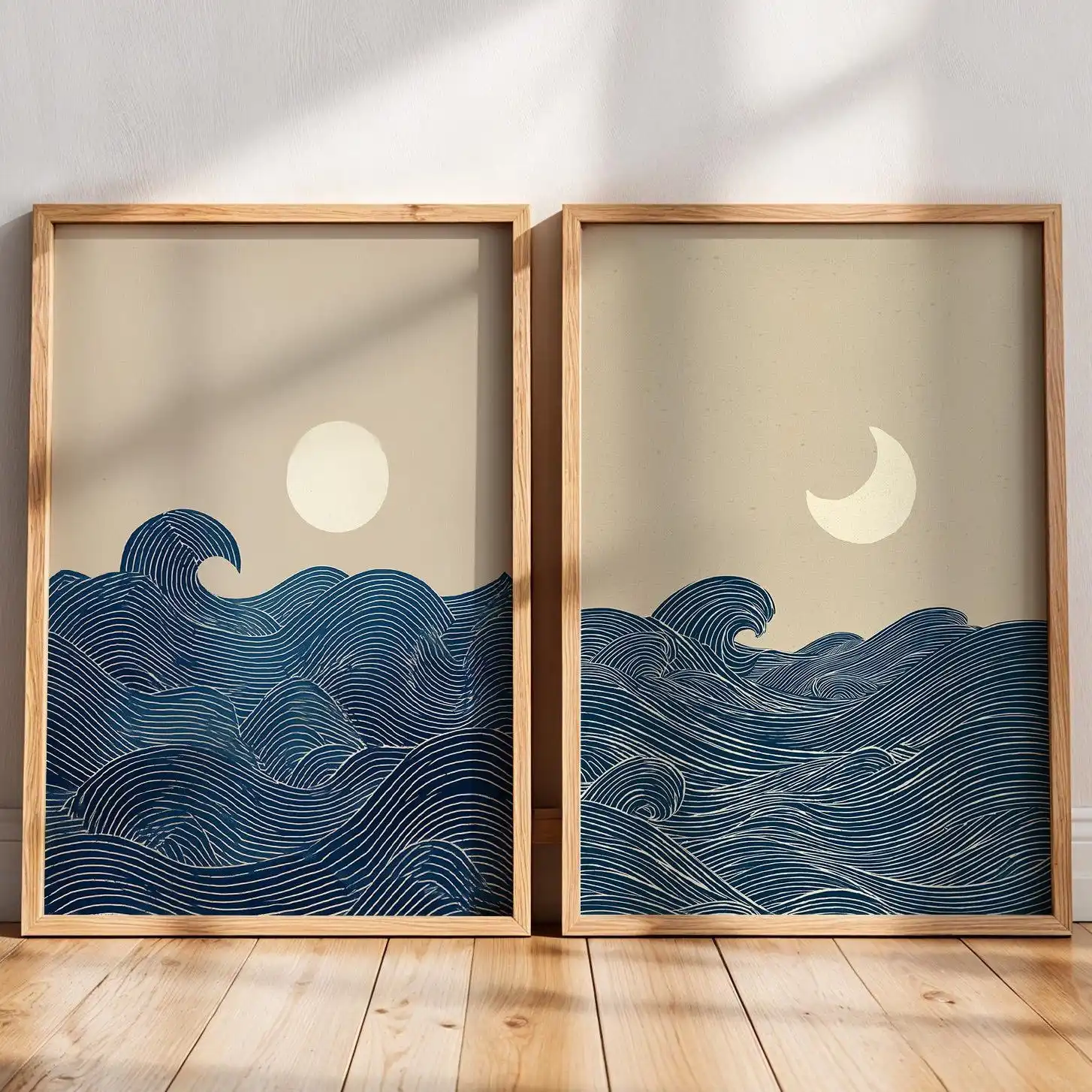 Japandi Wall Art Minimalist Pink Sunset Print, Scandinavian Zen Decor, Abstract Landscape Artwork, Earth Tones Boho Wall Decor - Image 3