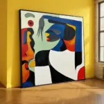 Abstract Geometric Figure Canvas Wall Art Contemporary Pop Art Wall Decor Modern Aesthetic Poster Print Vibrant Canvas Painting