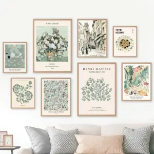 Henri Matisse Van Gogh Morris Wall Art Canvas Painting Abstract Exhibition Mid Century Posters Prints Pictures Living Room Decor