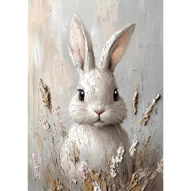 Retro Rustic Wild Rabbit Poster Print Easter Bunny & Egg-Themed Canvas Art Bohemian Farmhouse Living Room Decor - Image 6