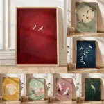 1pc Frameless Japanese Crane Wall Elegant Bird Poster Asian Style Artwork Peaceful Flying Crane Zen Natural Decor Oriental House
