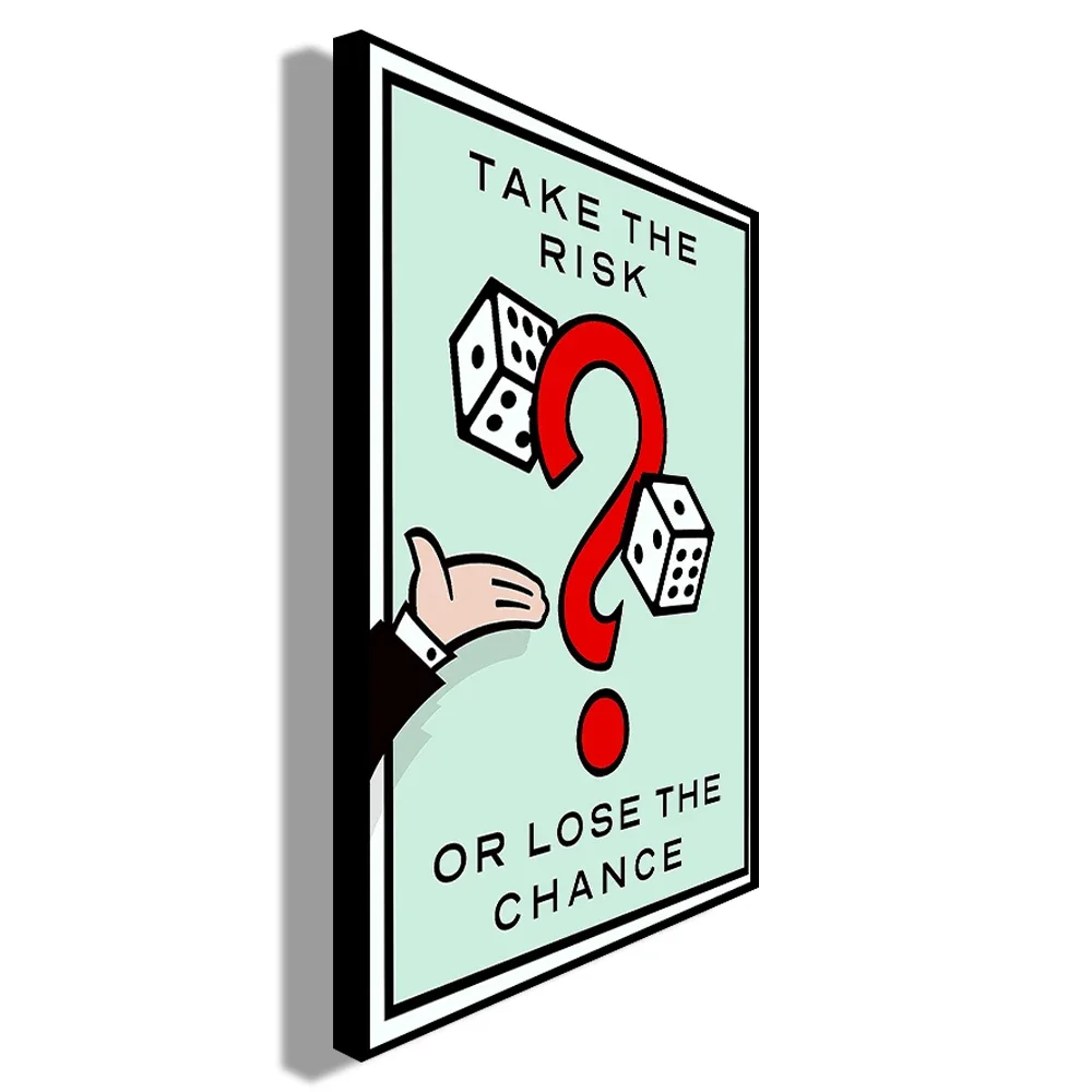 Monopoly Millionaire Money Canvas Decorative Painting Motivational Quote Art Poster Cartoon Figure Mural Home Wall Decor Picture - Image 3