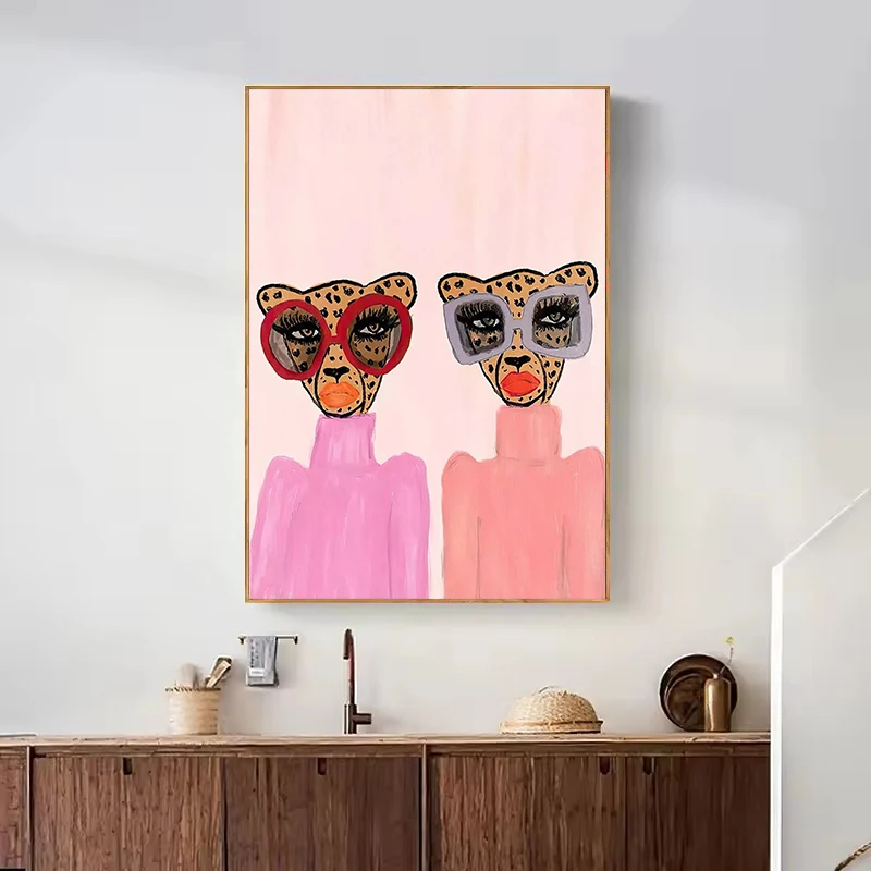 Ancient Egypt Colorful Abstract Boho Poster Tiger Leopard Figure Wall Art Prints Canvas Painting Pictures For Living Room Decor - Image 4