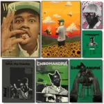 Rapper Tyler, The Creator Chromakopia Poster Poster Painting Wall Art Mural for Living Room Home Decor and Gifts
