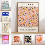 Abstract Flowers Matisse Poster and Prints Flower Market Matisse Floral Canvas Matisse Botanical Cut Outs Exhibition Paintings
