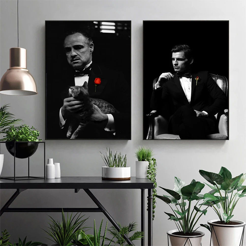 Classic Vintage Movie Posters Black Film Characters Posters and Picture Canvas Painting Wall Art Home Decor Print Mural Cuadros - Image 2