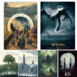 Scandinavian Classic Vintage Aesthetic Canvas Painting Wall Art The Lords of The Rings Poster Home Bedroom Living Room Decor