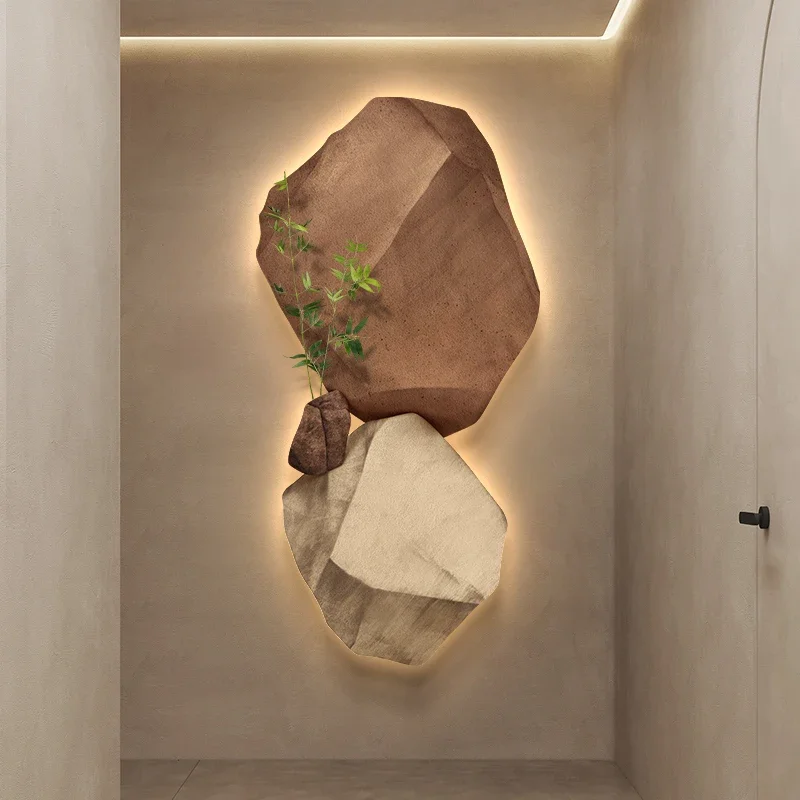 Modern simple entrance porch mural corridor senior sense led wall lamp painting living room healing wall lamp painting - Image 5