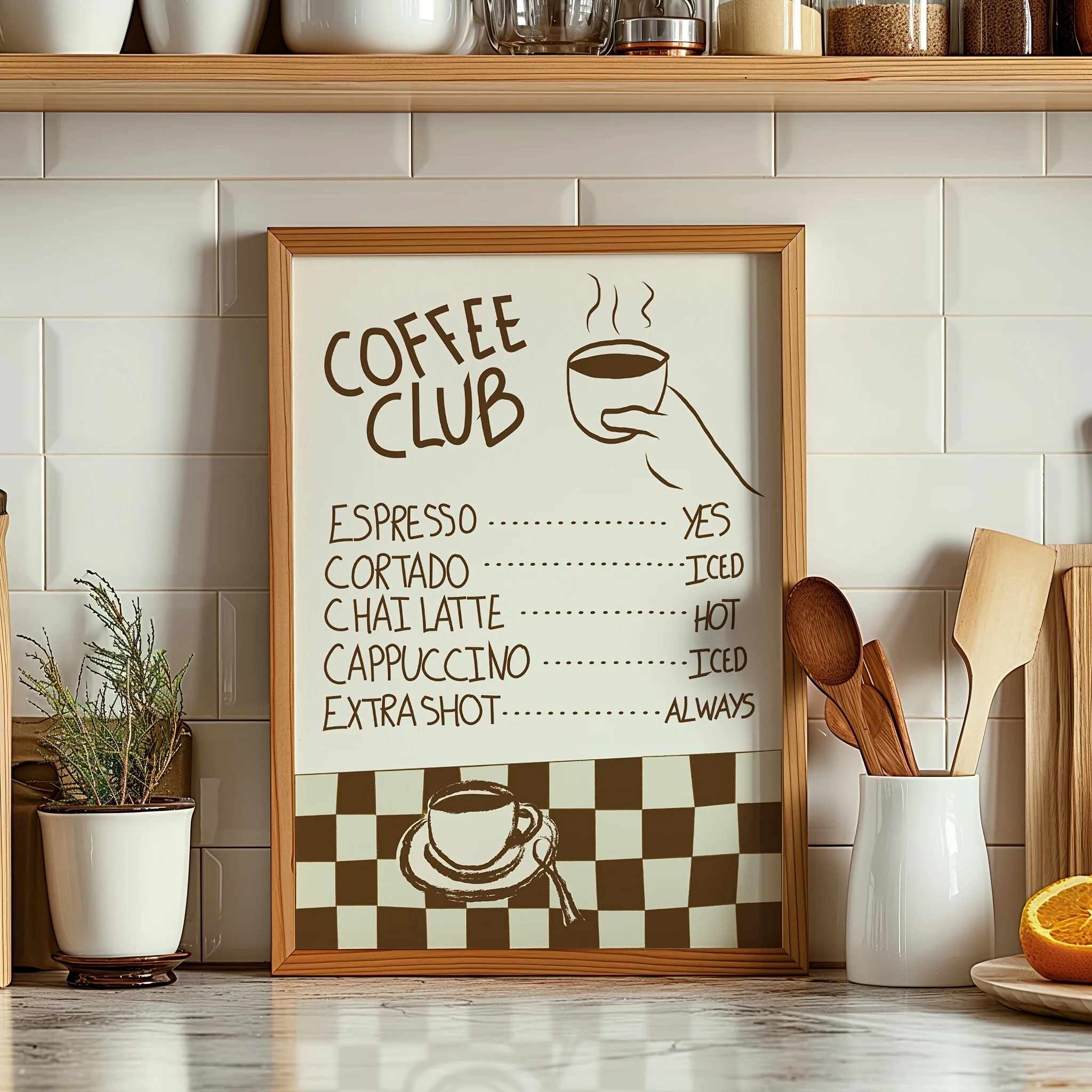 Cartoon Animal Text Art Coffee Print Painting Minimalist Wall Art Room Decoration Canvas Poster Prints Coffee Lover Gift Poster - Image 2