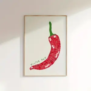 Chic You're Hot Red Chili Pepper Wall Art Prints Canvas Painting Poster Picture For Living Bed Kids Room Home Decor