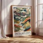 Yayoi Kusama Mount Fuji Canvas Print Japanese Mountain Landscape Poster Colourful Modern Art for Living Room, Bedroom or Office