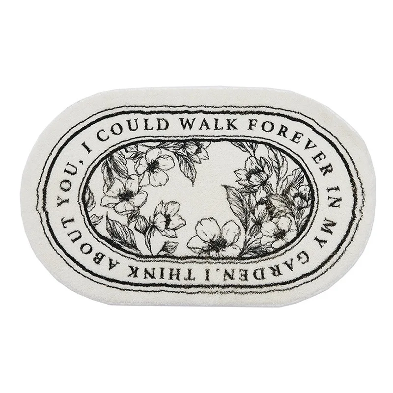 Non-Slip Bath Mat Floral Doormat Absorbent Carpets Entrance Rug Balcony Floor Mats Living Room Bathroom kitchen decor plush Rugs - Image 6