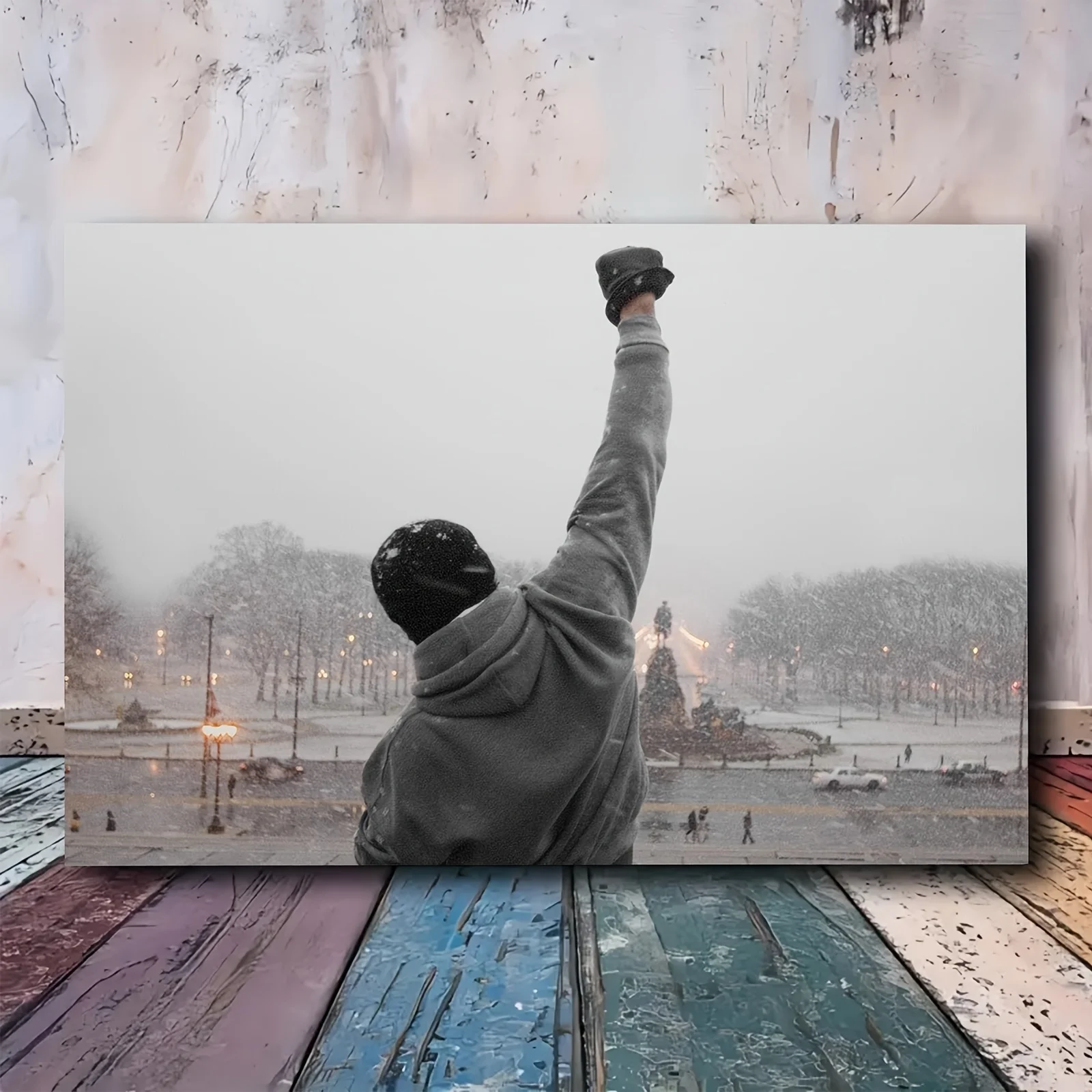 1pc Rocky Balboa Motivational Quote Canvas Art Poster, 12x18 Inches - Frameless Inspirational Boxing Movie Theme Wall Decor for - Image 5