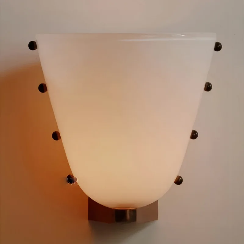 Nordic Artisanal Retro Chic Goblet Glass Wall Lighting Colorful Aisle Wall Lamp For Home Hallway LED Bedroom Bedside Sconce Lamp - Image 4