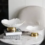 Metal Tray Petal Shape Fruit Dish Desktop Storage Container Snack Plate Jewelry Storage Tray Home Decoration Accessories