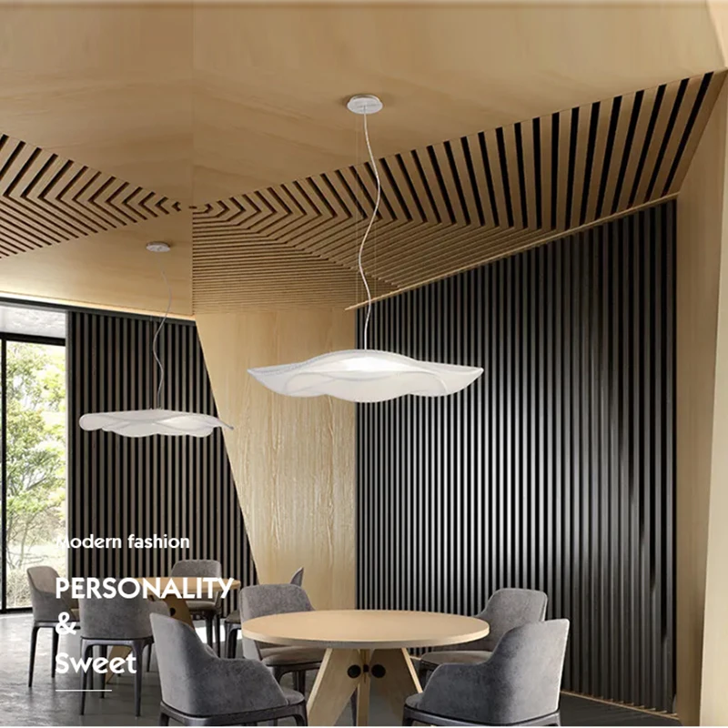 Nordic Restaurant Pendant Lights Creative Lotus Leaf LED Loft Ceiling Chandelier Wabi Sabi Home Decor Living Room Bedroom Lamp - Image 4