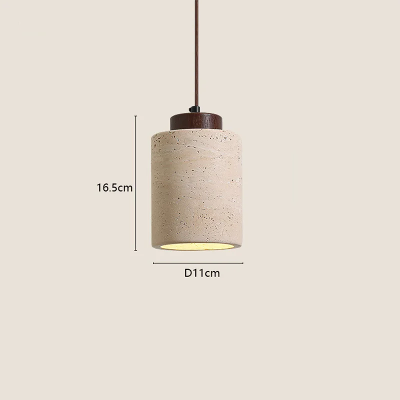 Modern designer yellow cave stone pendant light Japanese wabi Sabai restaurant bedroom bedside lamp bar home decoration lamp - Image 2