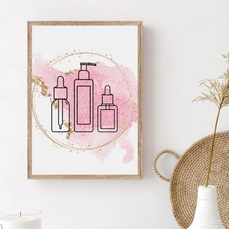 Boho Chic Salon Wall Art Microblading Lash Tech Canvas Prints Minimalist Beauty Studio Decor for Hair Spa Brow Studio Aesthetic - Image 3