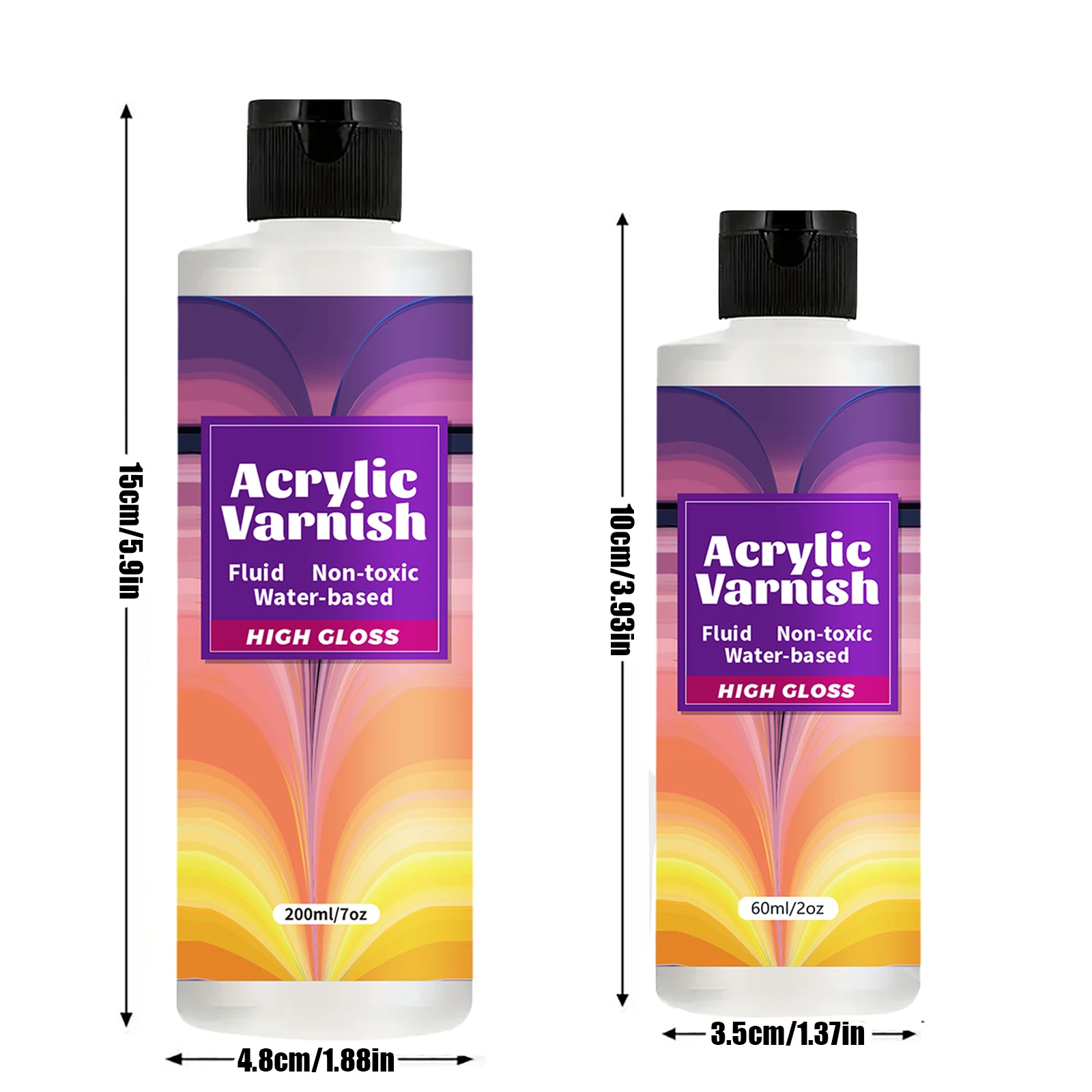 200ML Acrylic Varnish High Gloss Finish, Protective Clear Coat for Paintings, Non-Yellowing Waterproof Sealant, Anti-Cracking wi - Image 6