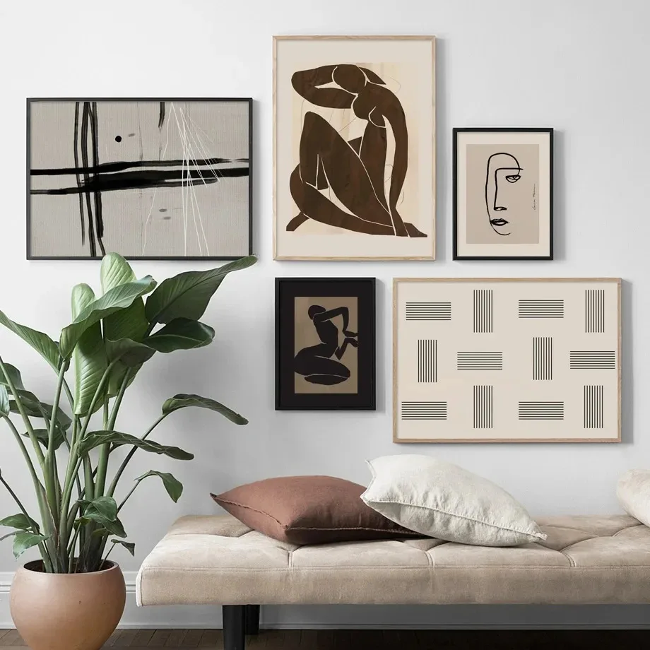 Simple Nordic Picasso Boho Black Abstract Posters Prints Canvas Painting Minimalism Wall Art Pictures Living Room Home Decor - Image 3