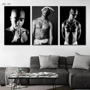 Rapper Posters HiP Hop Singer Canvas Print Painting Rap Legend Black and White Wall Art Pictures Home Room Decor