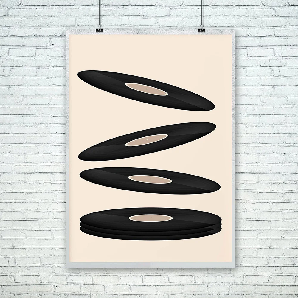 Simple Black and White Music Vinyl Record Minimalist Wall Art Print Canvas Painting Posters for Living Room Modern Home Decor - Image 5