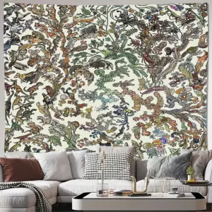 Fantasy Animals Tapestry Forest Creature Wall Hanging Vintage Nature Decor Mystical Wildlife Home Decor Bedroom Living Room Aest
