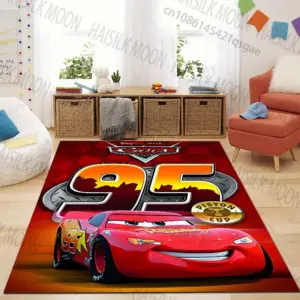 1PC Disney Cars Lightning Mcqueen Print Carpet Rugs Living Room Bedroom Bedside Bathroom Floor Mat Kids Room Non-slip Mat