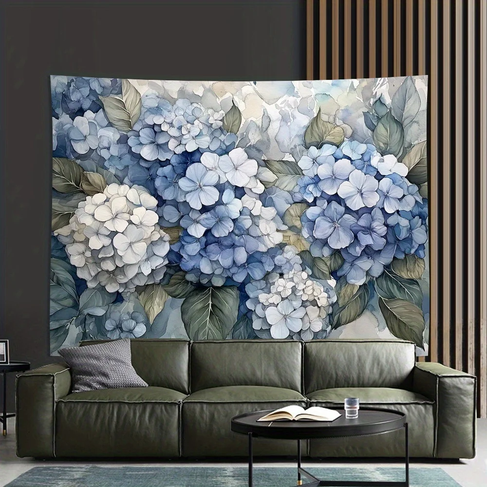 1 piece of elegant floral tapestry, polyester fabric, machine washable, suitable for bedroom living room decoration - Image 4