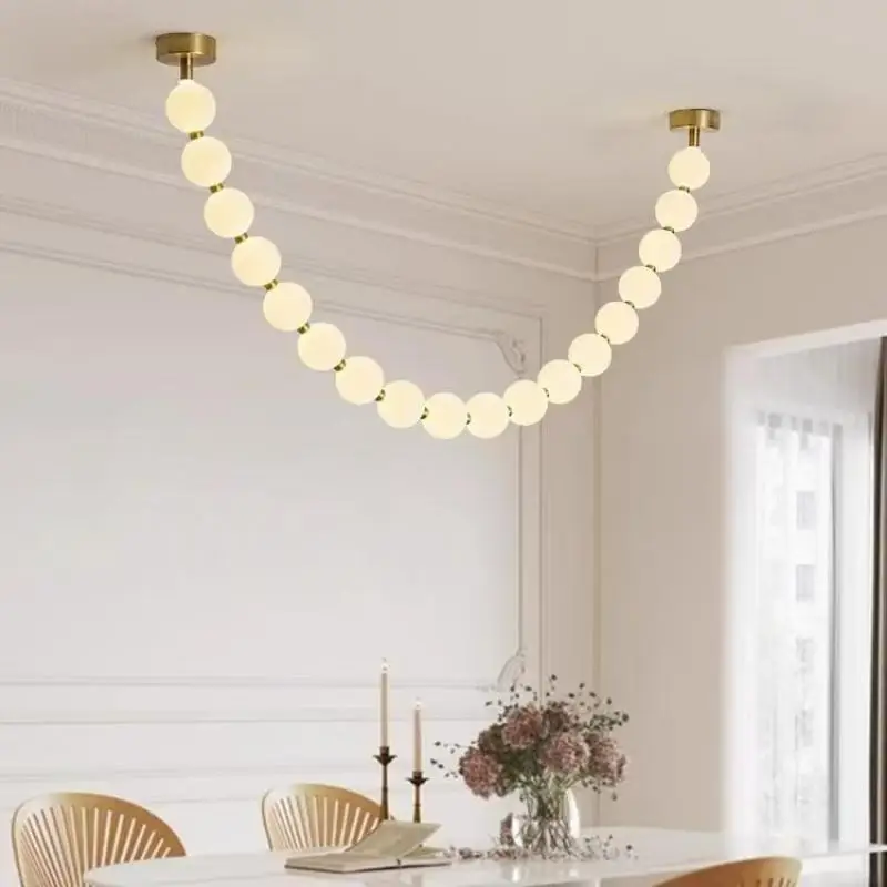 Nordic Beads LED Pendant Lights for Living Dining Room Office Desks Bedroom Designer Chandelier Home Decor Lusters Luminaires - Image 5