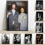 Snoop Dogg & Tupac 2PAC Rapper Music Star Album Poster Prints Wall Art Canvas Painting Picture Photo Gift Room Home Decor