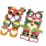 8pcs Hawaiian Party Paper Glasses Tropical Luau Beach Summer Party Decoration Supplies Kids Favors Funny Photo Props Wedding