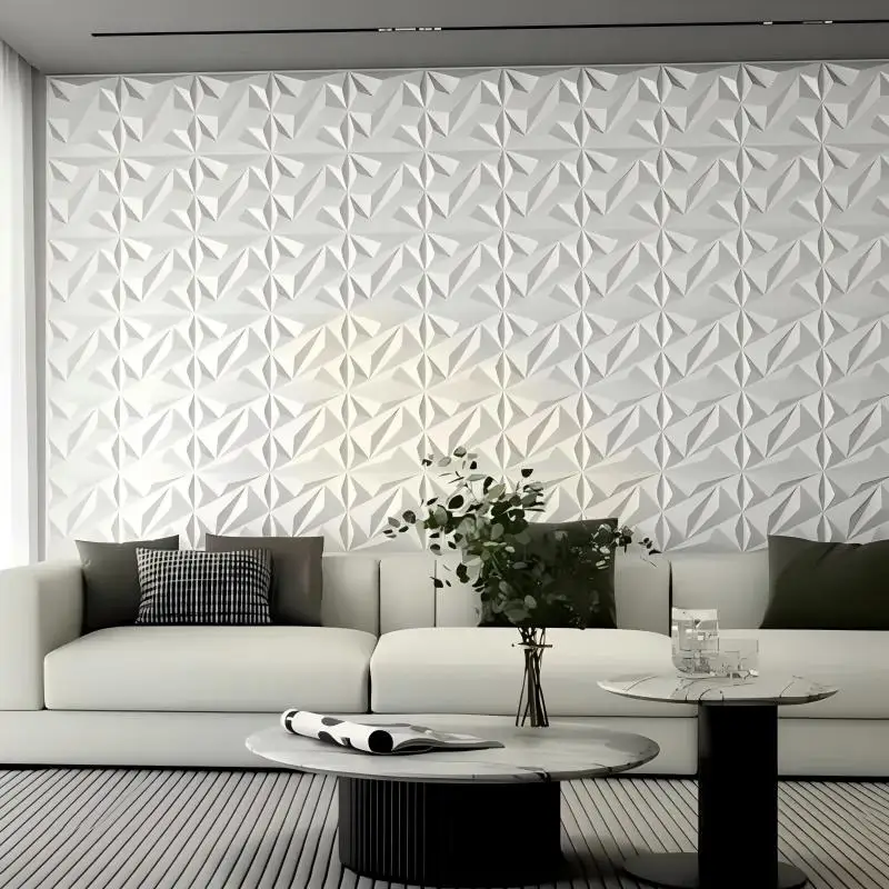 20PCS 3D Wall Panels 30x30cm Indoor Wall Decoration for Living Room Bedroom Hotel Office Mural Tile-Panel-Mold 3D Wall Sticker - Image 5