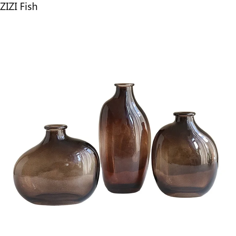 Minimalist Transparent Glass Vase Lovely Small Plant Pots Table Decoration Flower Arrangement Floral Vases Room Aesthetic Decor - Image 6