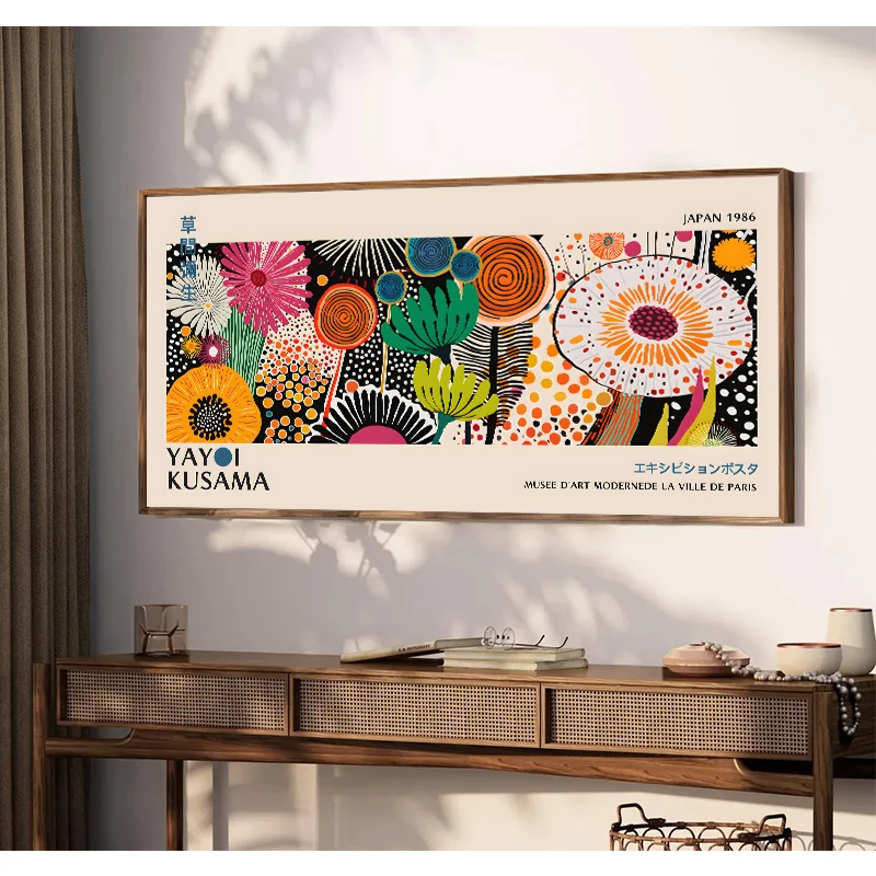 Yayoi Kusama Flower Exhibition Poster Canvas Painting Print Japanese Wall Art Picture for Living Room Home Decor Cuadros - Image 5