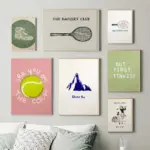 Fashion Tennis Climbing Sports Art Wall Art Tennis Golf Mountaineering Shoes Funny Print Canvas Painting Home Sports Decoration