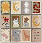 Bohemian Sun Moon Animal Cartoon Illustration Poster Prints Canvas Painting Wall Art Picture Living Kindergarten Room Home Decor