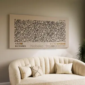 Modern Japanese Art Yayoi Kusama Large Horizontal Poster Panorama Prints Canvas Painting Wall Art Pictures Home Room Decoration