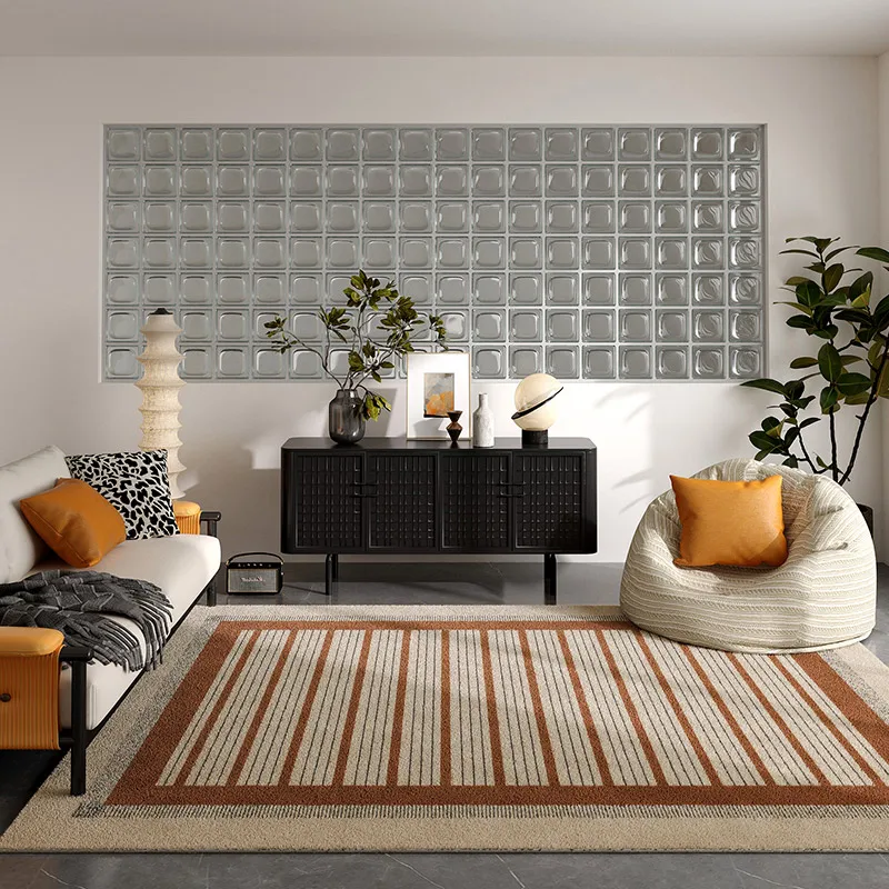 Retro Plaid Living Room Decoration Rug Cloakroom Large Area Carpet Nordic Style Rugs for Bedroom Home Fluffy Soft Plush Mat - Image 4