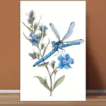 1pc Frameless Canvas Poster 12x18 Inches, Field of Blue Bachelor's Buttons  Perfect for Bedrooms, Living Rooms, Hallways