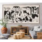 Boho Mid-Century Modern Art, Extra Wall Art,Guernica Painting, Living Room Decor Picasso Artwork Guernica Art Print Poster,