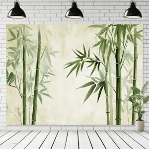 1pc Bamboo forest print tapestry, made of polyester, machine washable, suitable for bedroom and living room decoration.