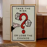 Modern Take The Risk Or Lose The Chance Wall Art Prints Canvas Painting Poster Picture For Office Living Room Home Decor