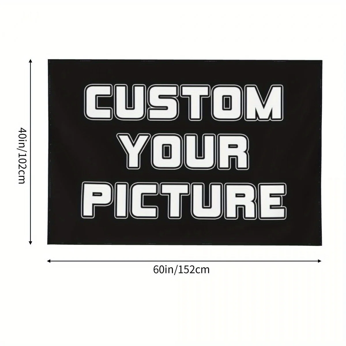 Customizable Black and White Tapestry Wall Hanging - Personalized Photo Art Decor for Bedroom, Living Room, or Party - Image 5