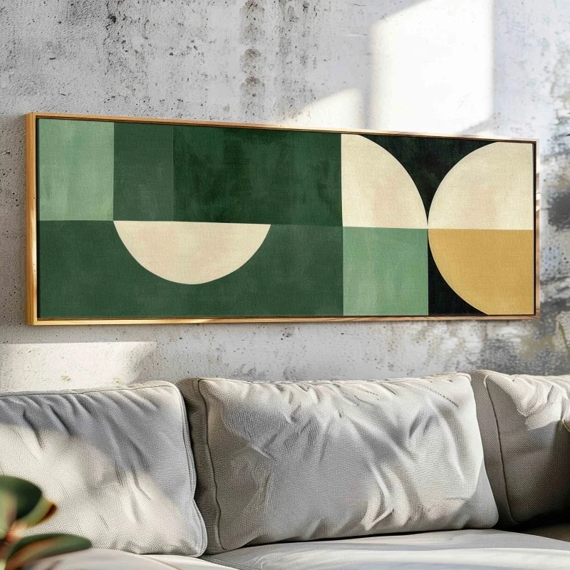 Unframed Mid Century Wall Art, Geometric Modern Wall Art, Mid Century Modern Print, Large Wall Art , Above Bed/ Couch Decor