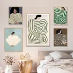 Classic Abstract Posters And Prints Minimalist Line Wall Art Oil On Canvas Girl Bedroom Living Room Decoration